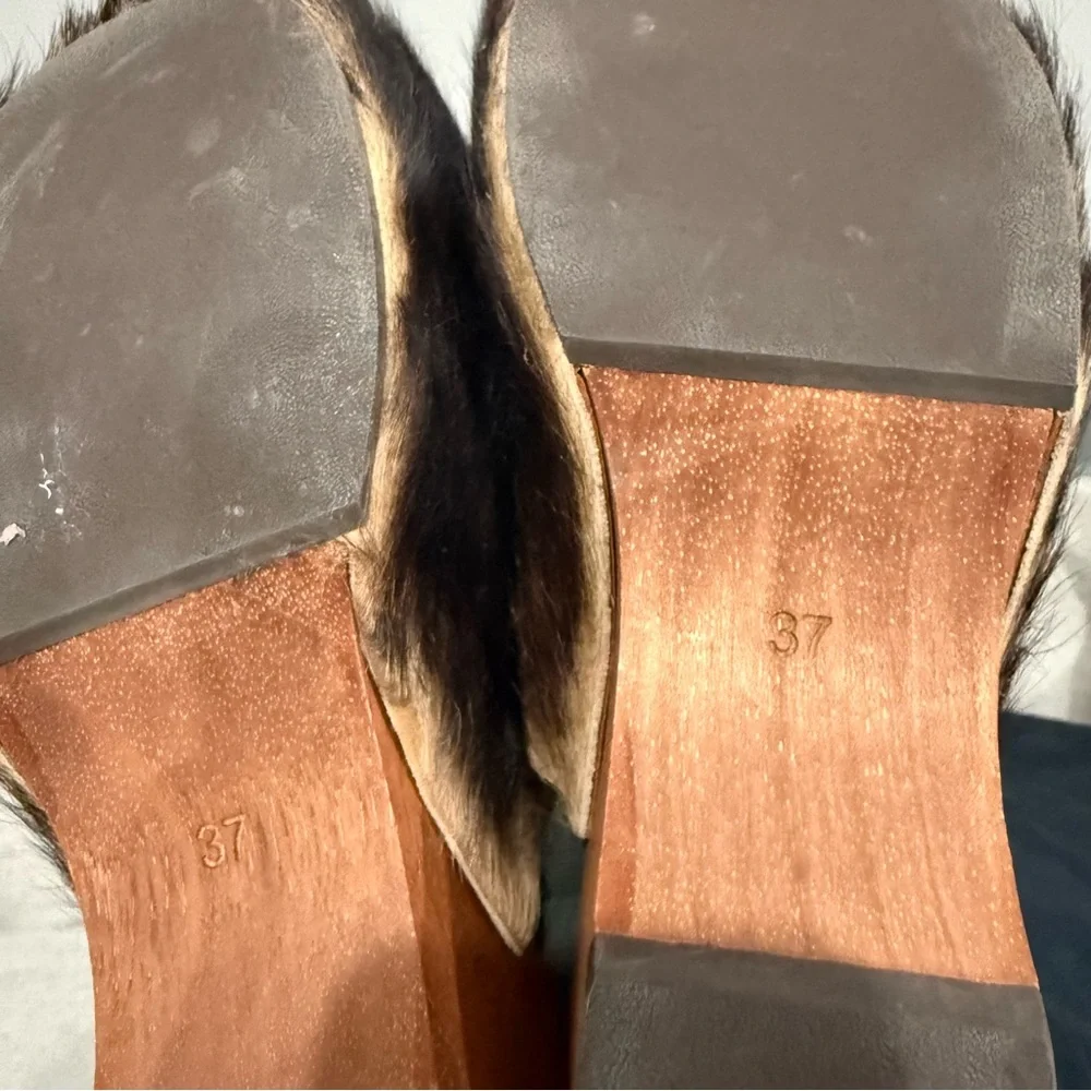 Acne Studios Clogs Calf Hair Platform in Pony Hair - Picture 13 of 14